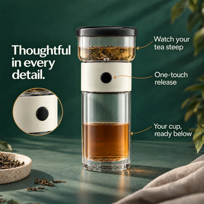 LEAFLOW™ One-Touch Portable Tea Brewer