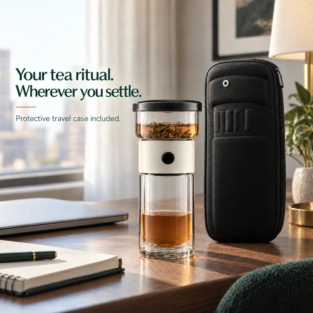 LEAFLOW™ One-Touch Portable Tea Brewer