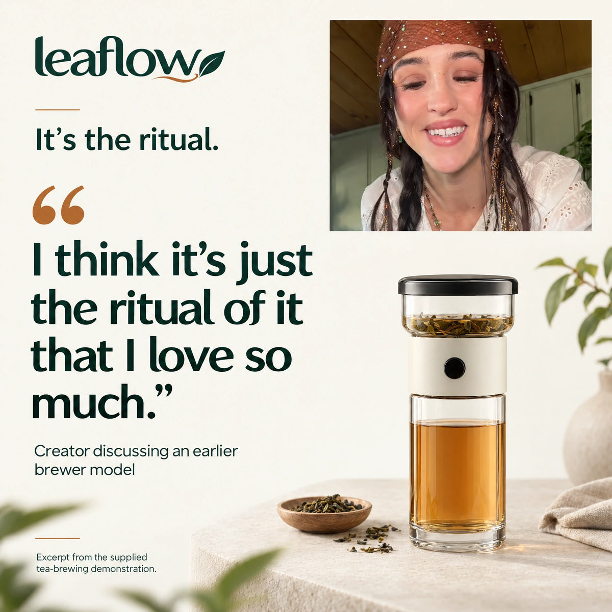 LEAFLOW™ One-Touch Portable Tea Brewer